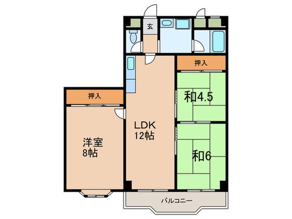 メゾンソ－レの物件間取画像